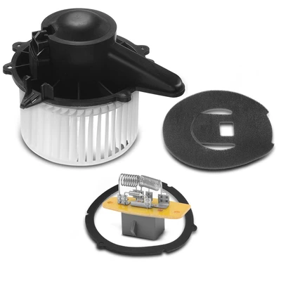 2 Pcs Front HVAC Blower Motor & Resistor Kit