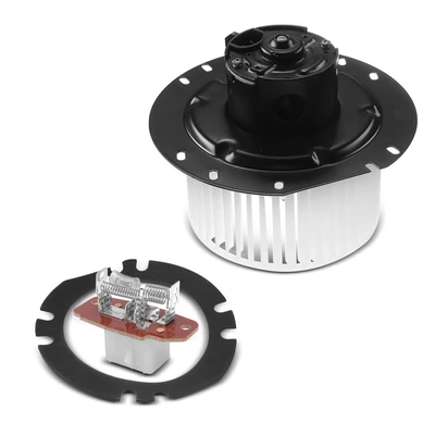 2 Pcs Front HVAC Blower Motor & Resistor Kit