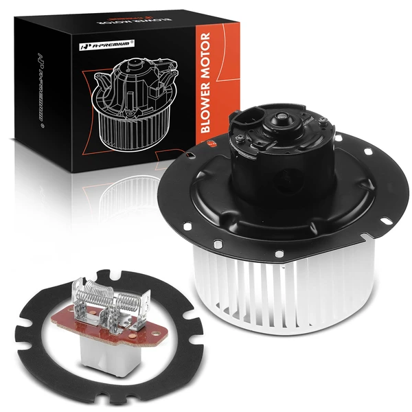 2 Pcs Front HVAC Blower Motor & Resistor Kit for Ford E-150 03-04 250 350 450 550 Super Duty