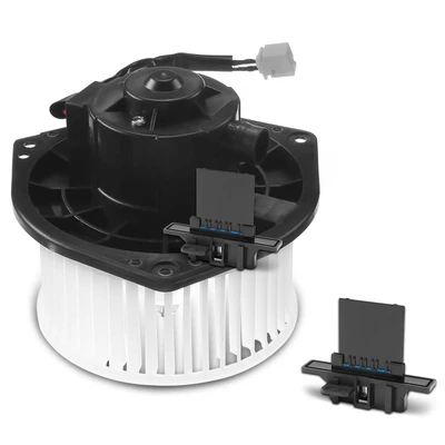 2 Pcs Front HVAC Blower Motor & Resistor Kit