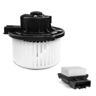 2 Pcs Front HVAC Blower Motor & Resistor Kit