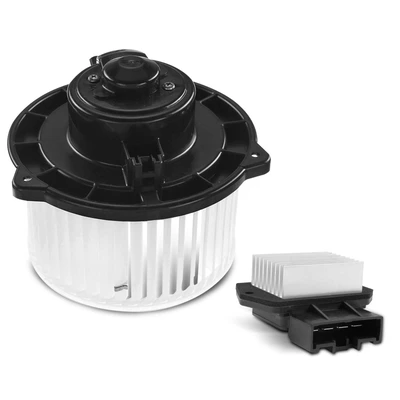 2 Pcs Front HVAC Blower Motor & Resistor Kit