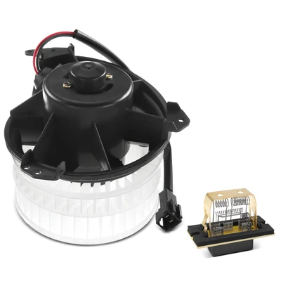 2 Pcs Front HVAC Blower Motor & Resistor Kit