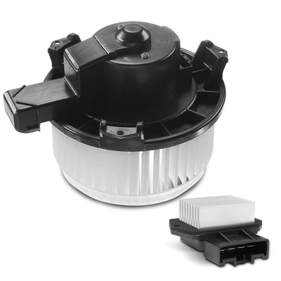 2 Pcs Front HVAC Blower Motor & Resistor Kit