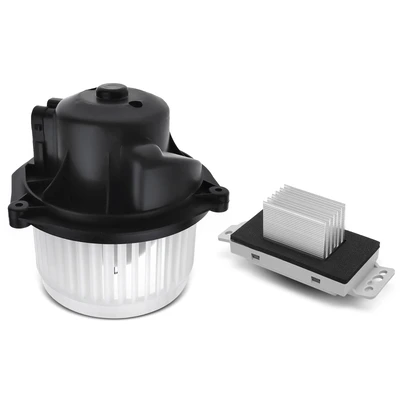 2 Pcs Front HVAC Blower Motor & Resistor Kit