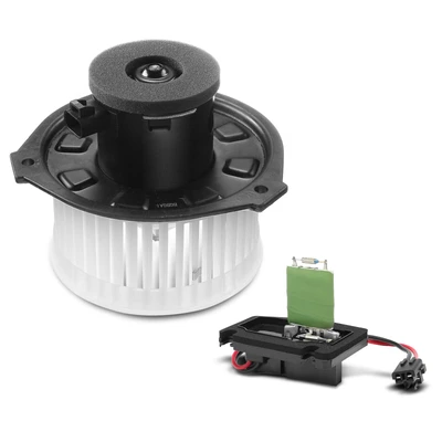 2 Pcs Front HVAC Blower Motor & Resistor Kit