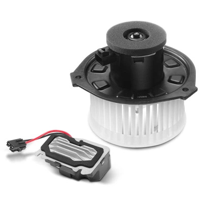 2 Pcs Front HVAC Blower Motor & Resistor Kit