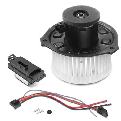 2 Pcs Front HVAC Blower Motor & Resistor Kit