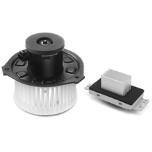 2 Pcs Front HVAC Blower Motor & Resistor Kit