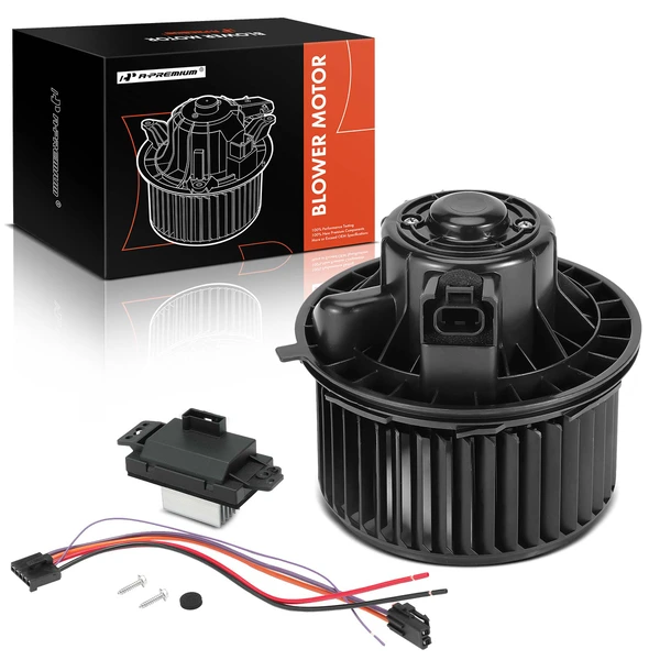 2 Pcs Front HVAC Blower Motor & Resistor Kit for Chevy Silverado 1500 99-02 Tahoe GMC with ATC