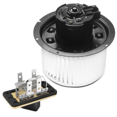 2 Pcs Front HVAC Blower Motor & Resistor Kit