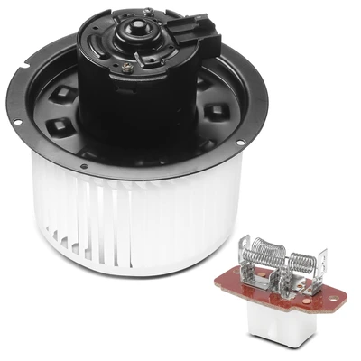 2 Pcs Front HVAC Blower Motor & Resistor Kit