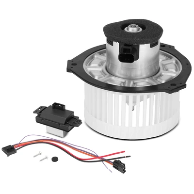 2 Pcs Front HVAC Blower Motor & Resistor Kit