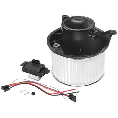 2 Pcs Front HVAC Blower Motor & Resistor Kit