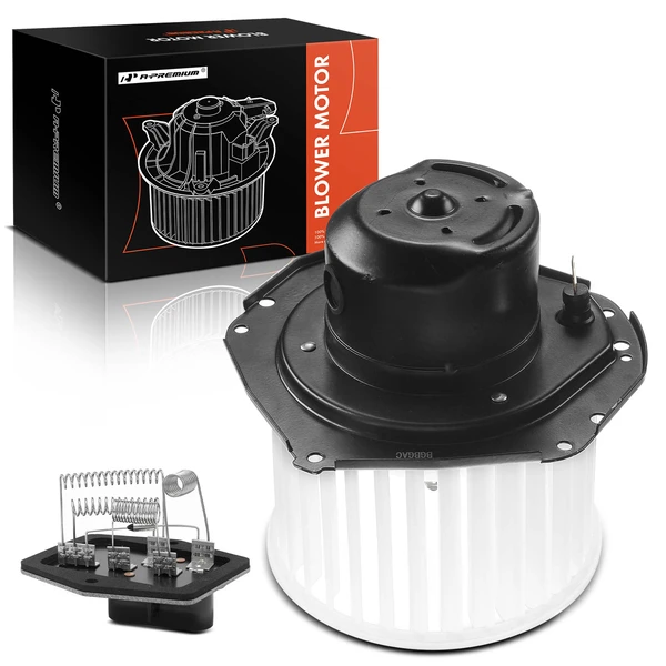 2 Pcs Front HVAC Blower Motor & Resistor Kit for Chevrolet GMC C1500 C2500 Suburban 95-96