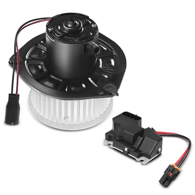 2 Pcs Front HVAC Blower Motor & Resistor Kit