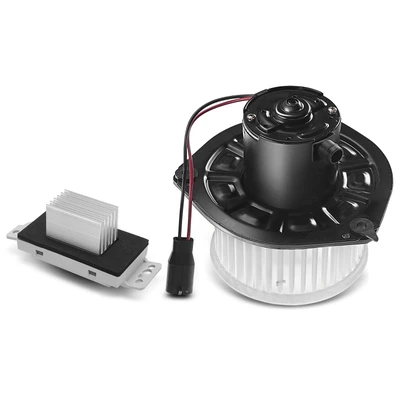 2 Pcs Front HVAC Blower Motor & Resistor Kit