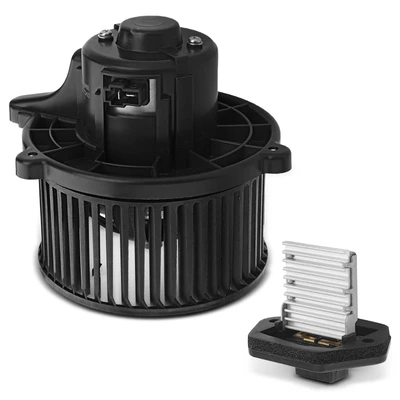 2 Pcs Front HVAC Blower Motor & Resistor Kit
