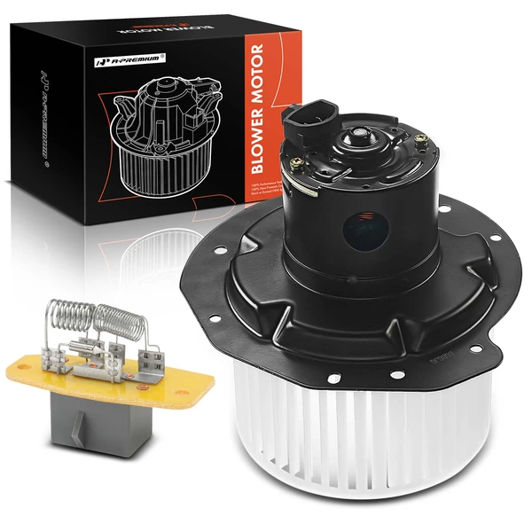 2 Pcs Front HVAC Blower Motor & Resistor Kit for F-150 F-250 1987-1996 F-350 1987-1997