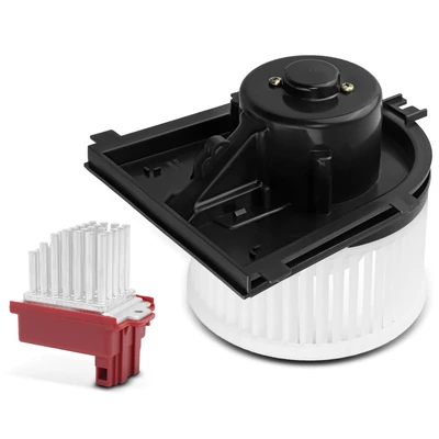 2 Pcs Front HVAC Blower Motor & Resistor Kit