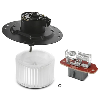 2 Pcs Front HVAC Blower Motor & Resistor Kit
