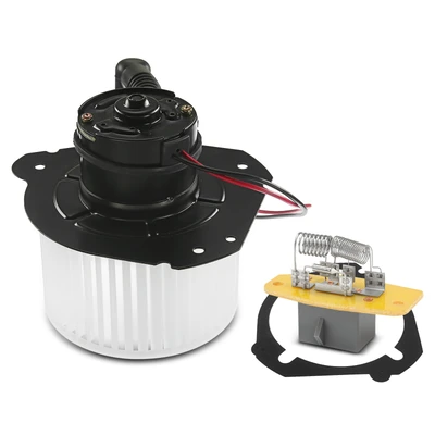 2 Pcs Front HVAC Blower Motor & Resistor Kit