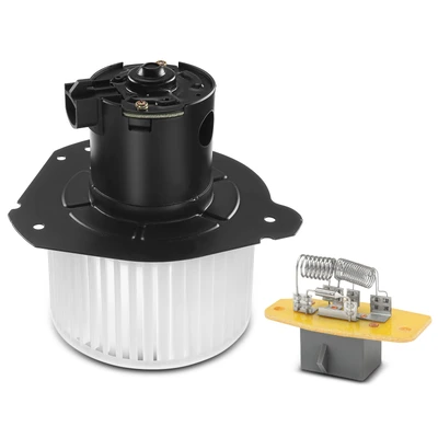 2 Pcs Front HVAC Blower Motor & Resistor Kit