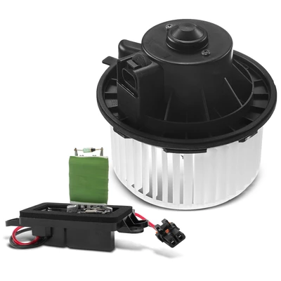 2 Pcs Front HVAC Blower Motor & Resistor Kit