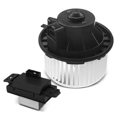 2 Pcs Front HVAC Blower Motor & Resistor Kit