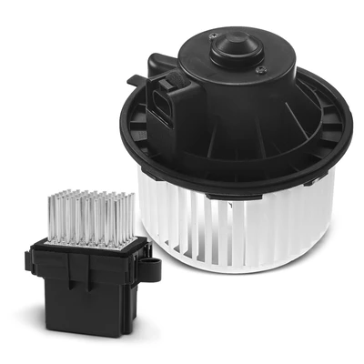 2 Pcs Front HVAC Blower Motor & Resistor Kit