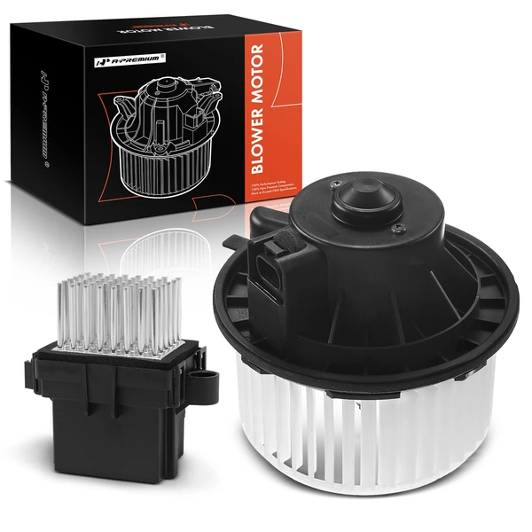 2 Pcs Front HVAC Blower Motor & Resistor Kit for Chevy Avalanche Silverado 1500 07-14 GMC