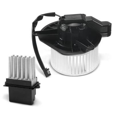 2 Pcs Front HVAC Blower Motor & Resistor Kit