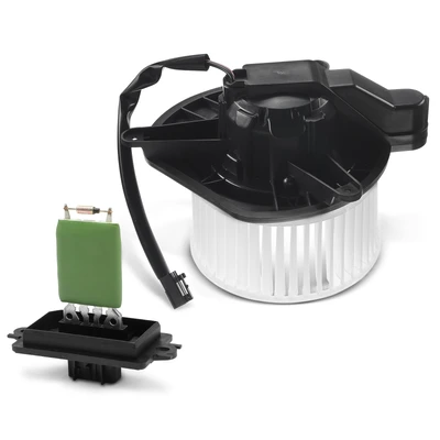 2 Pcs Front HVAC Blower Motor & Resistor Kit
