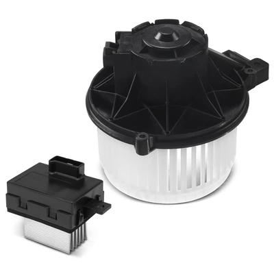 2 Pcs Front HVAC Blower Motor & Resistor Kit