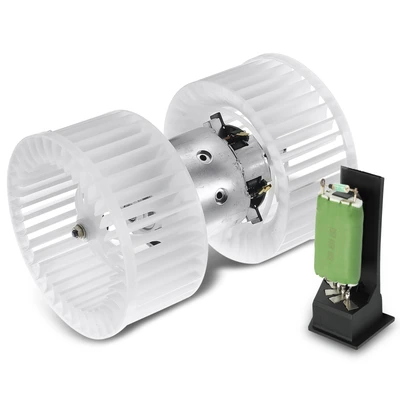 2 Pcs Front HVAC Blower Motor & Resistor Kit