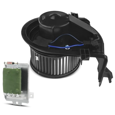 2 Pcs Front HVAC Blower Motor & Resistor Kit