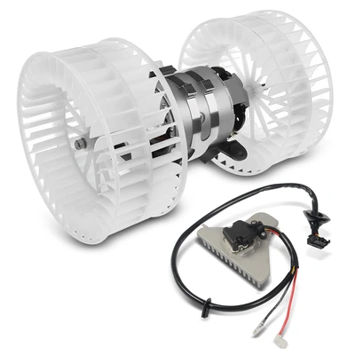 2 Pcs Front HVAC Blower Motor & Resistor Kit