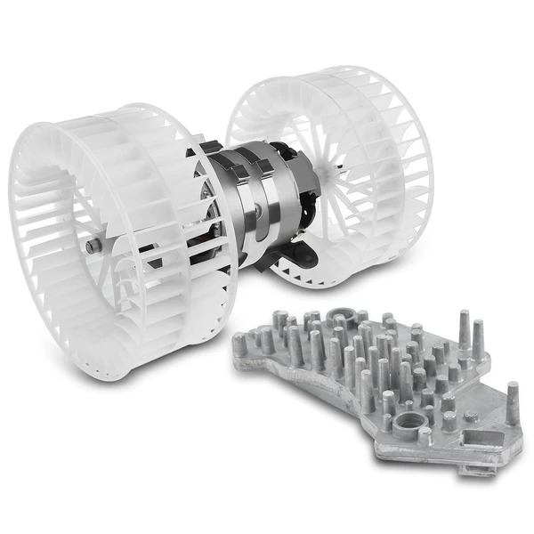 2 Pcs Front HVAC Blower Motor & Resistor Kit for Mercedes-Benz E320 E420 E500 Dual Fan