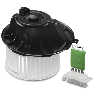 2 Pcs Front HVAC Blower Motor & Resistor Kit