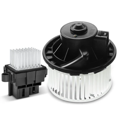 2 Pcs Front HVAC Blower Motor & Resistor Kit