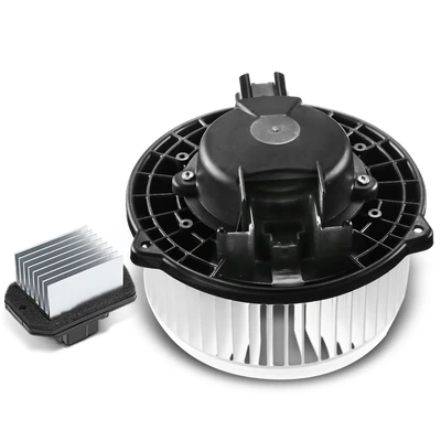2 Pcs Front HVAC Blower Motor & Resistor Kit