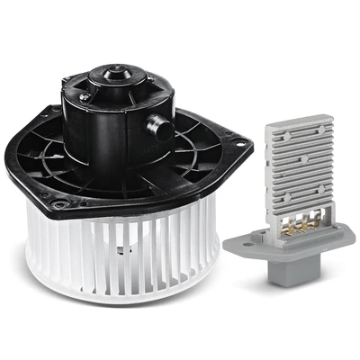 2 Pcs Front HVAC Blower Motor & Resistor Kit