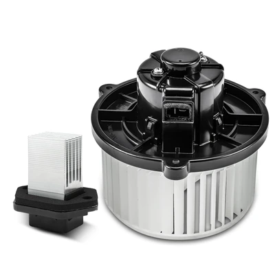 2 Pcs Front HVAC Blower Motor & Resistor Kit