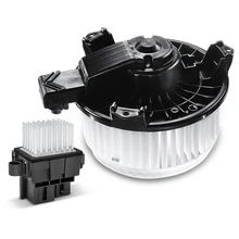 2 Pcs Front HVAC Blower Motor & Resistor Kit