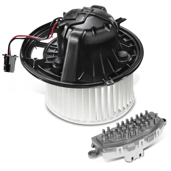 2 Pcs Front HVAC Blower Motor & Resistor Kit for 2012 BMW 328i