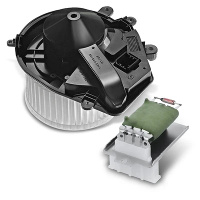 2 Pcs Front HVAC Blower Motor & Resistor Kit