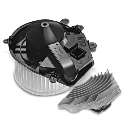 2 Pcs Front HVAC Blower Motor & Resistor Kit