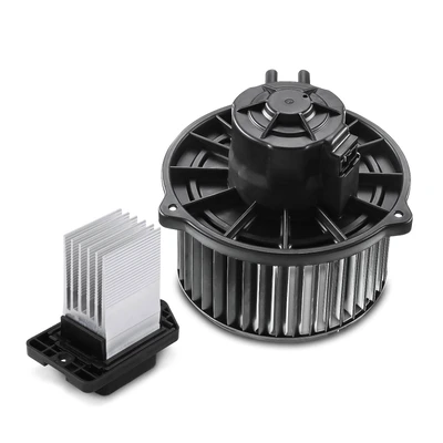 2 Pcs Front HVAC Blower Motor & Resistor Kit