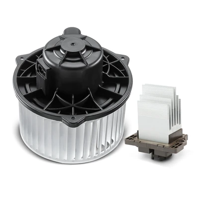 2 Pcs Front HVAC Blower Motor & Resistor Kit