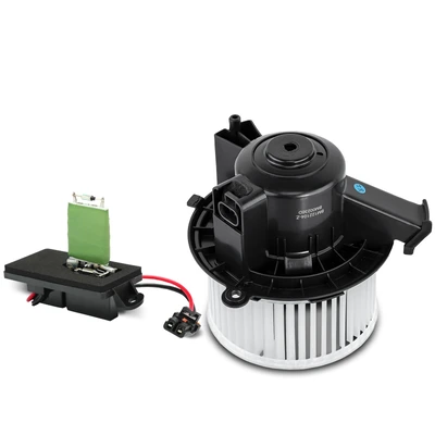 2 Pcs Front HVAC Blower Motor & Resistor Kit